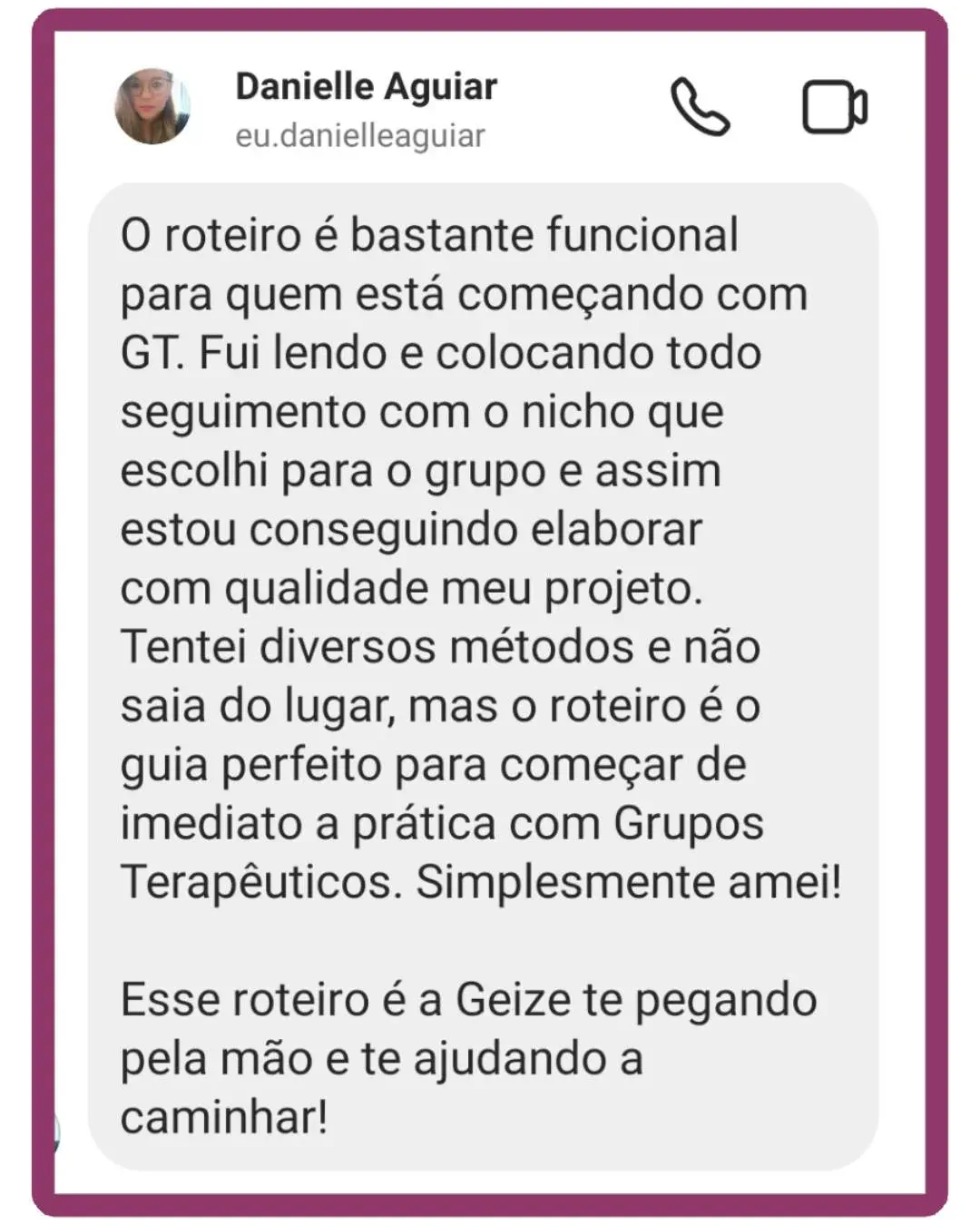 Depoimento Danielle